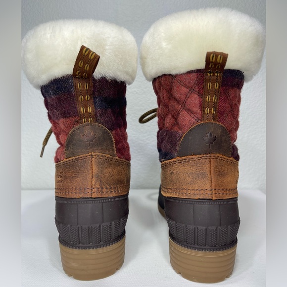 Kamik Sienna 2 Women's Waterproof Cuff Plaid Wool Winter Snow Boots Size 8 - Picture 12 of 15